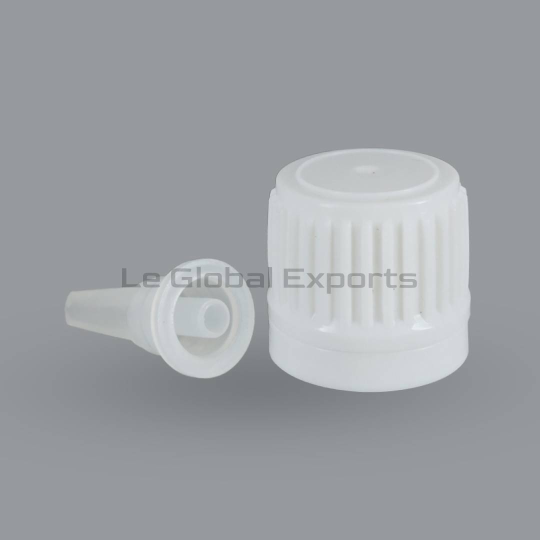 18mm White Cap with Dropper plug