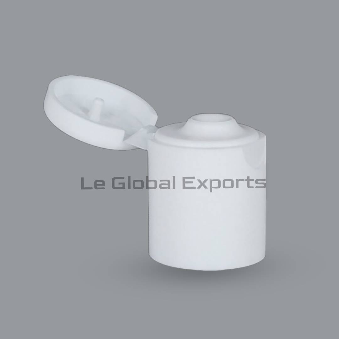 20mm Long Flip Top cap - White