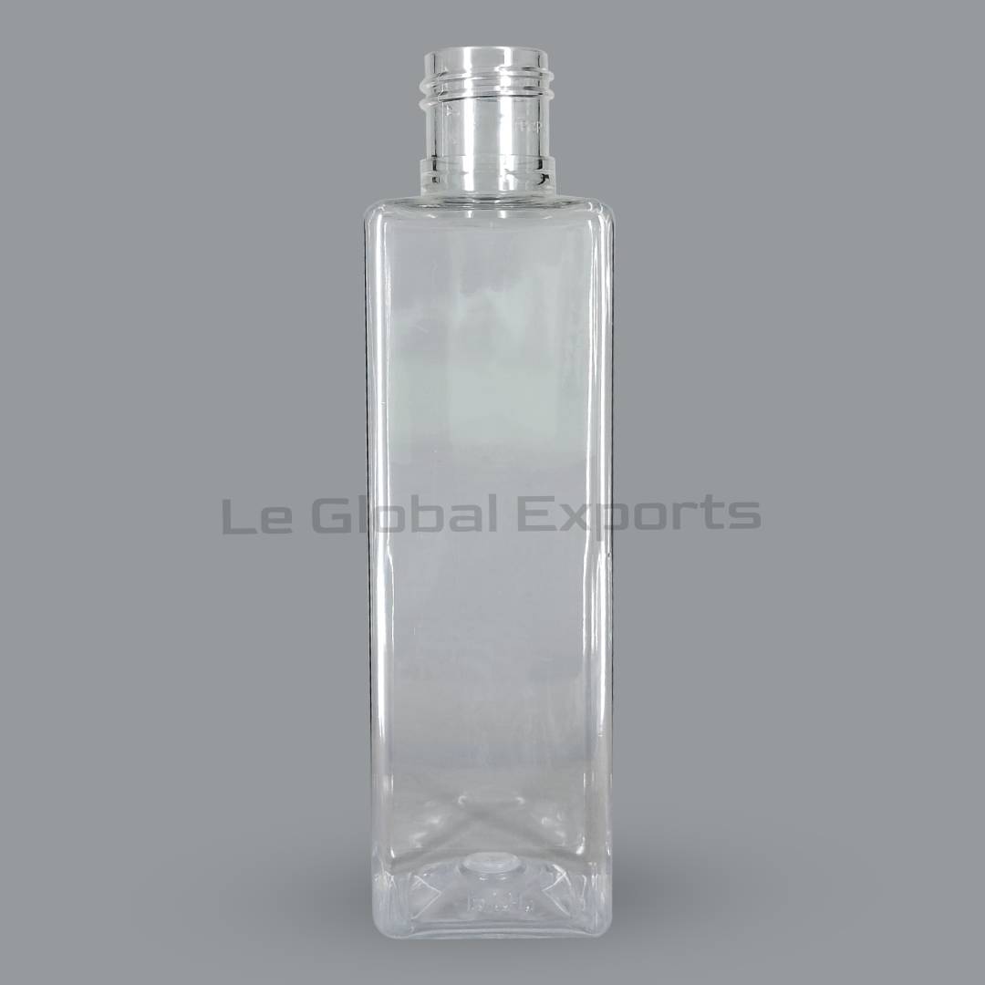 200ml PET Square Bottle (24mm Neck Size)