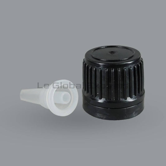 18mm Black Cap with Dropper plug